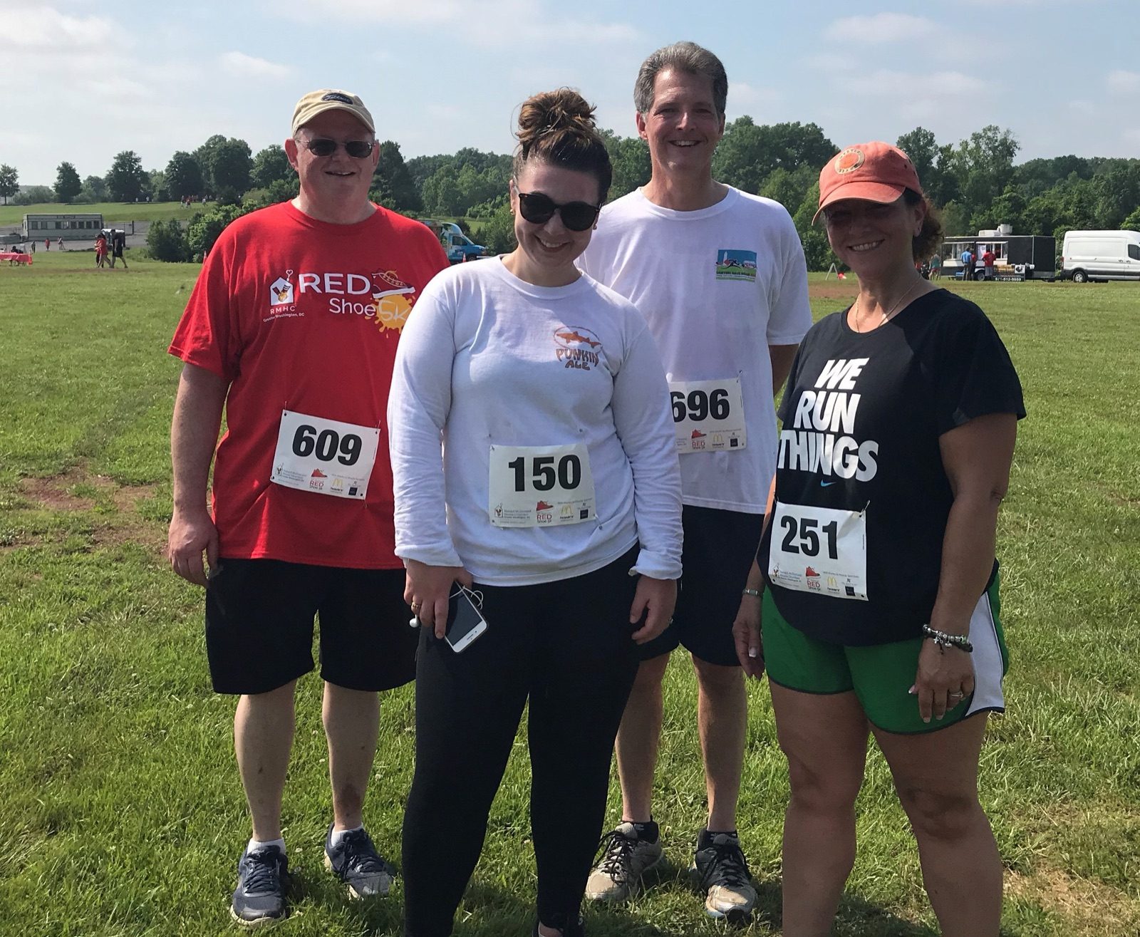 Four Maryland attorneys after the Red Shoe Run 5K
